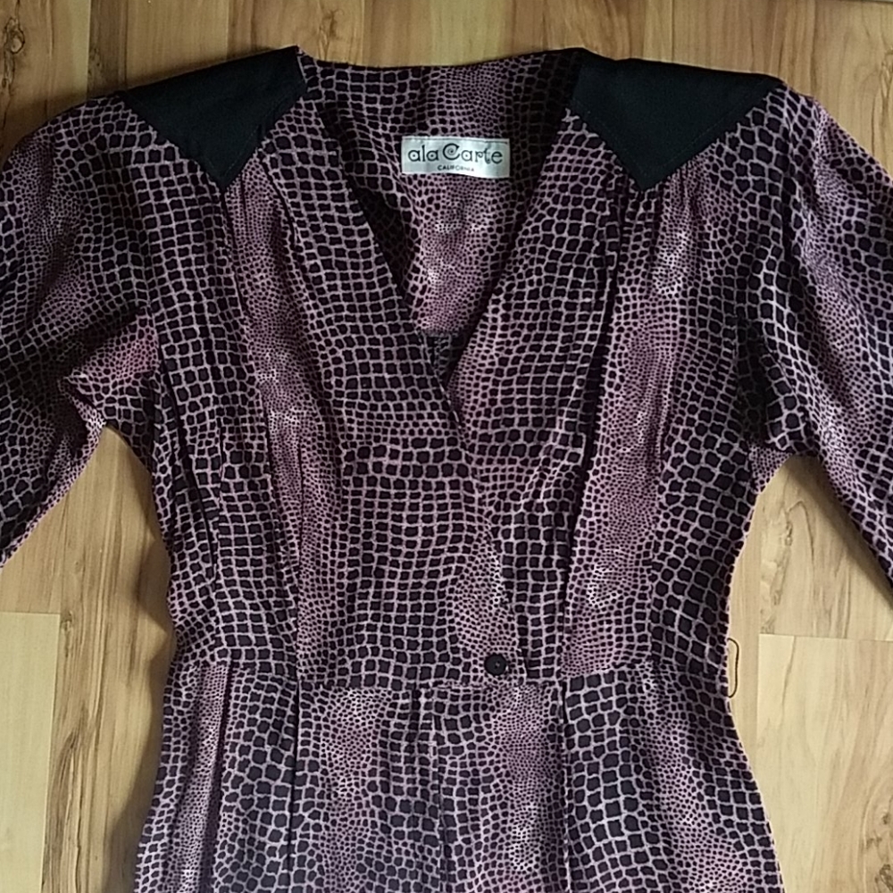 Vintage 80s 90s Animal Print Jumpsuit - Picture 3 of 11